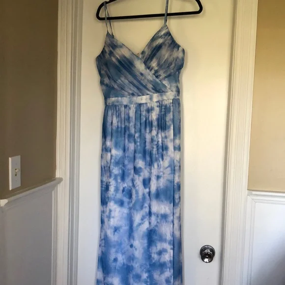 guess blue and white dress Nailhead Flannel, L